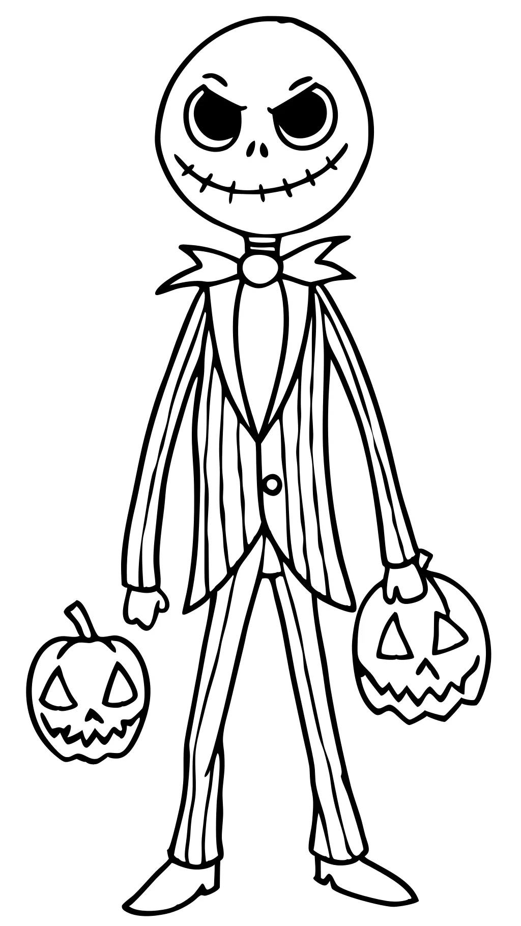 jack the skeleton coloring pages